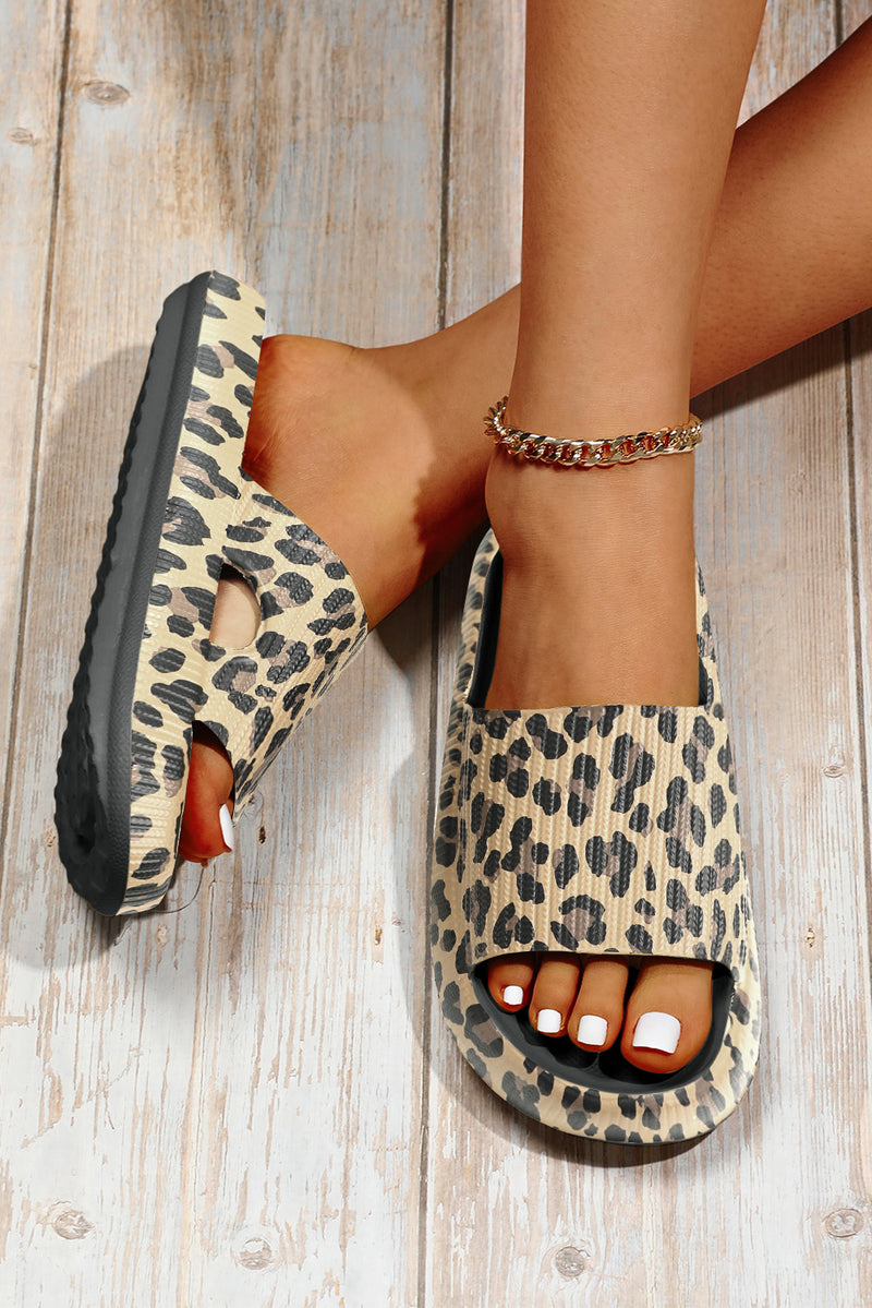 Chinelo Cloud Slides com estampa Leopardo