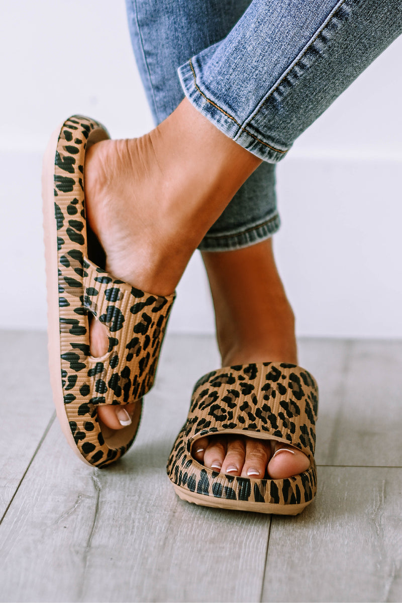 Chinelo Cloud Slides com estampa Leopardo