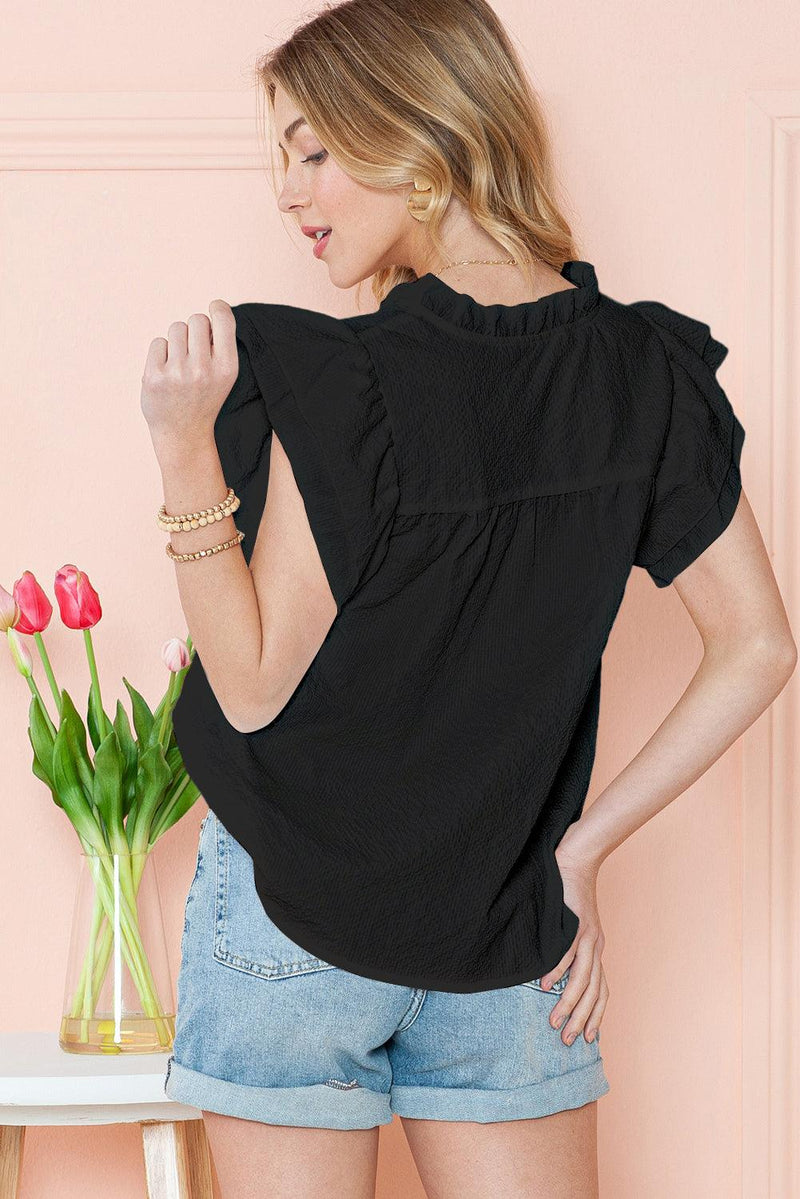 Blusa com Babados [básica texturizada] - Nannipaty