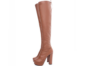 Stunning Caramel Over-the-Knee Boots