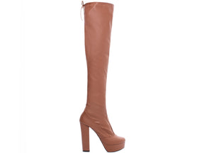 Stunning Caramel Over-the-Knee Boots