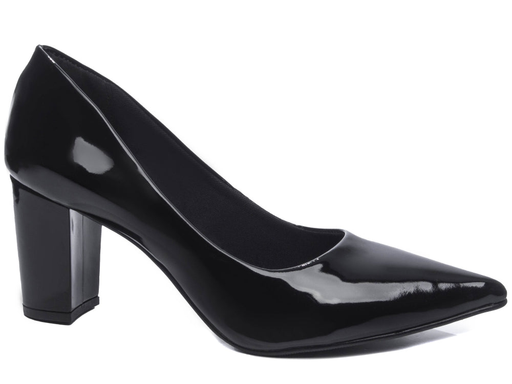 Pump Shoe with Thick Block Heel