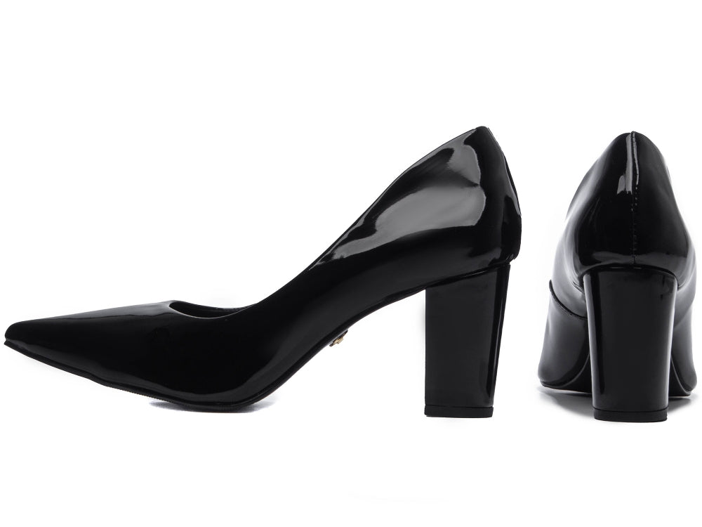 Pump Shoe with Thick Block Heel