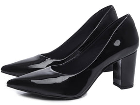 Pump Shoe with Thick Block Heel