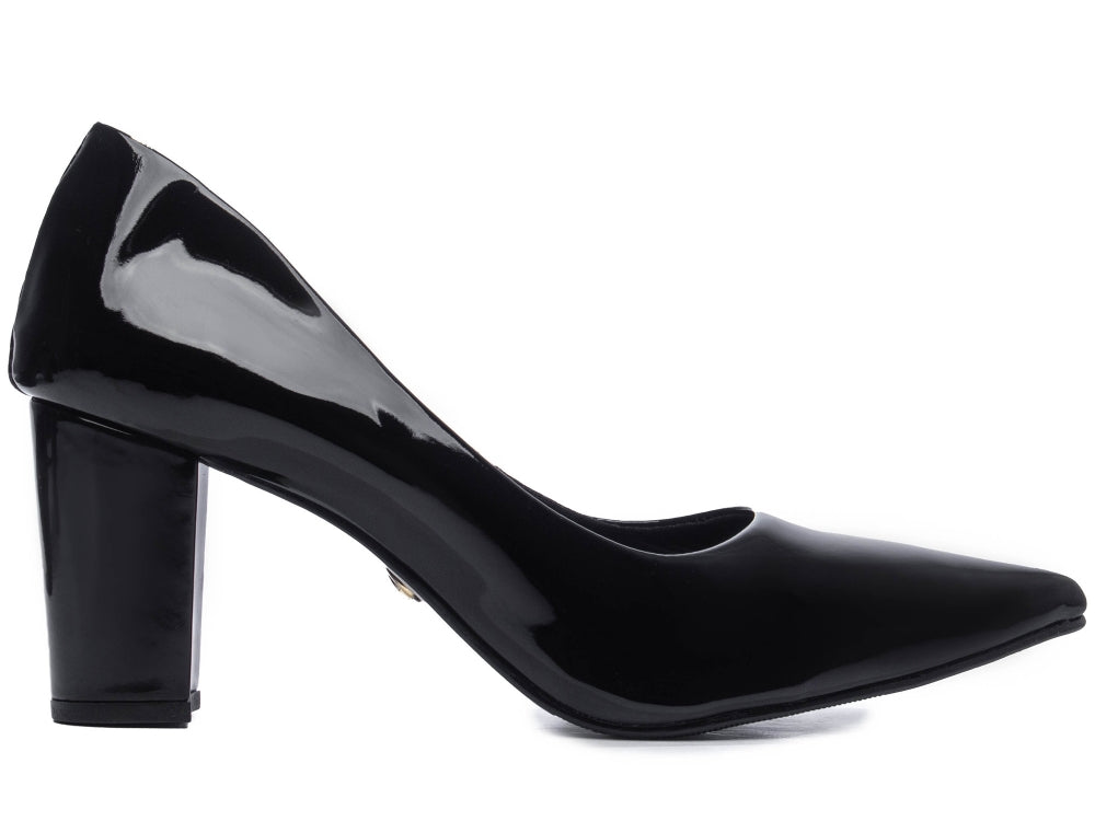 Pump Shoe with Thick Block Heel