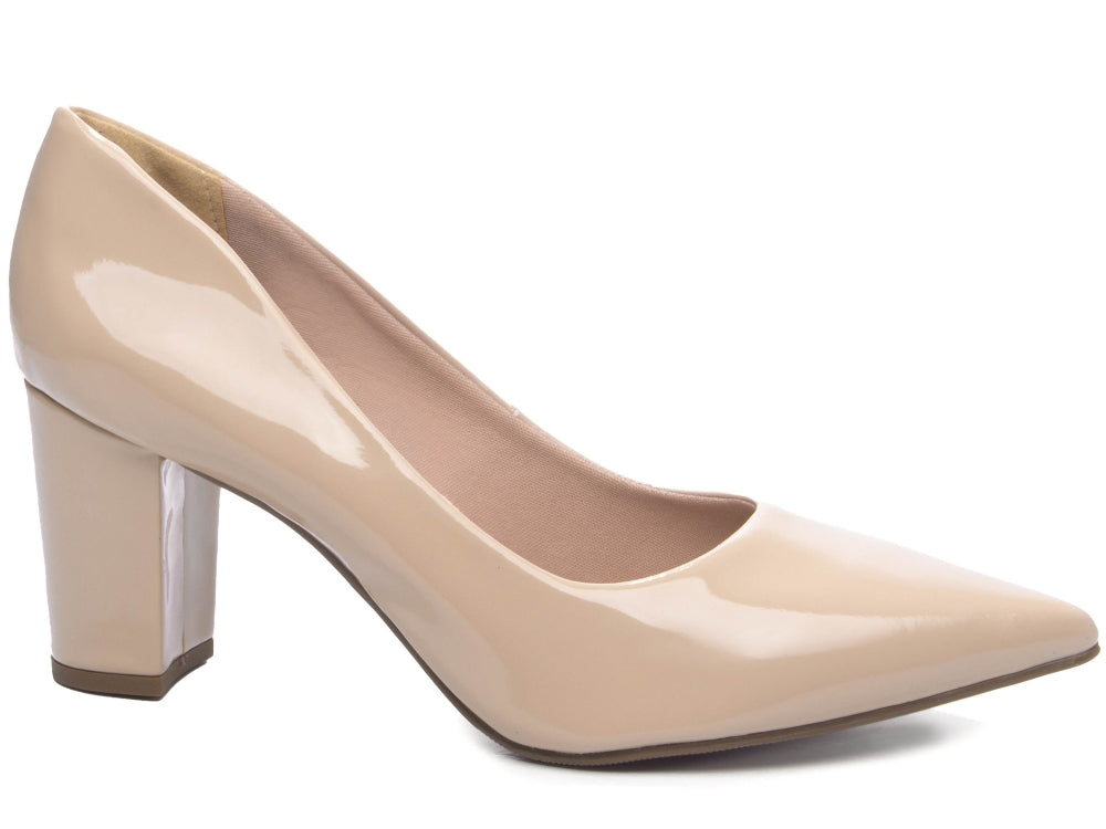 Pump Shoe with Thick Block Heel