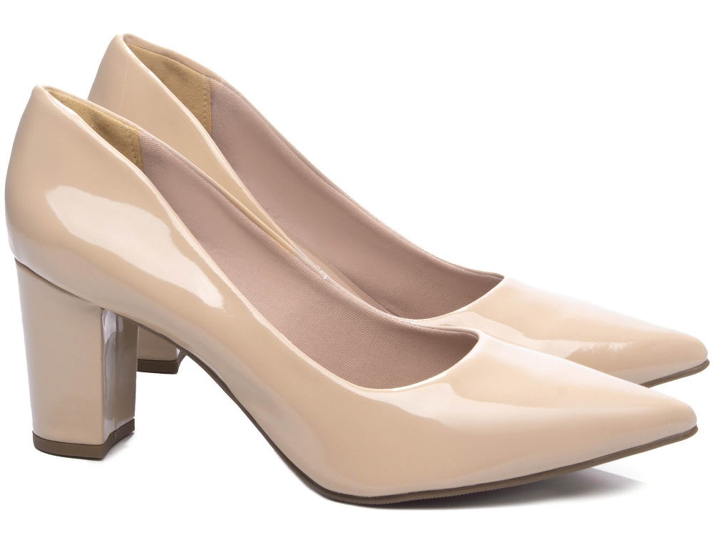 Pump Shoe with Thick Block Heel