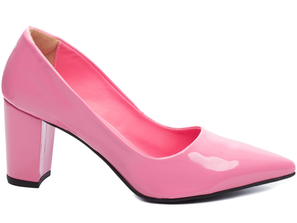 Pump Shoe with Thick Block Heel