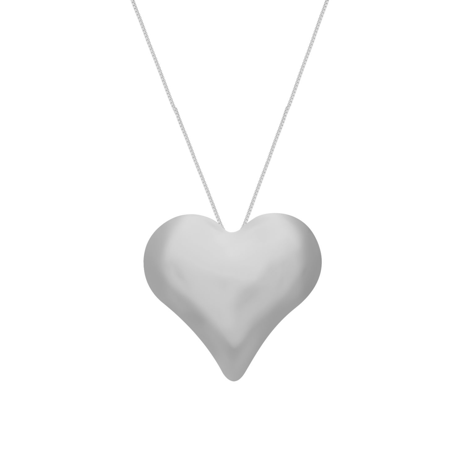 Plain Silver Heart Necklace