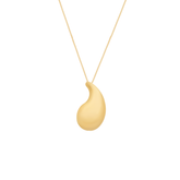 Gold Curved Drop Necklace