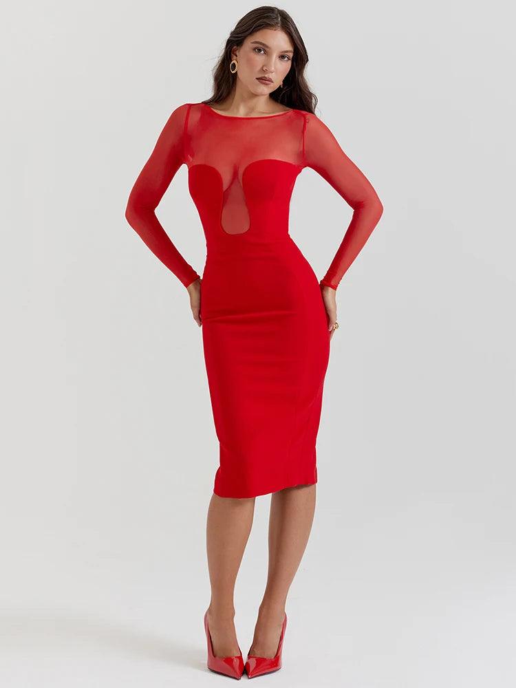 Vestido Fiorella Midi Sexy - Nannipaty