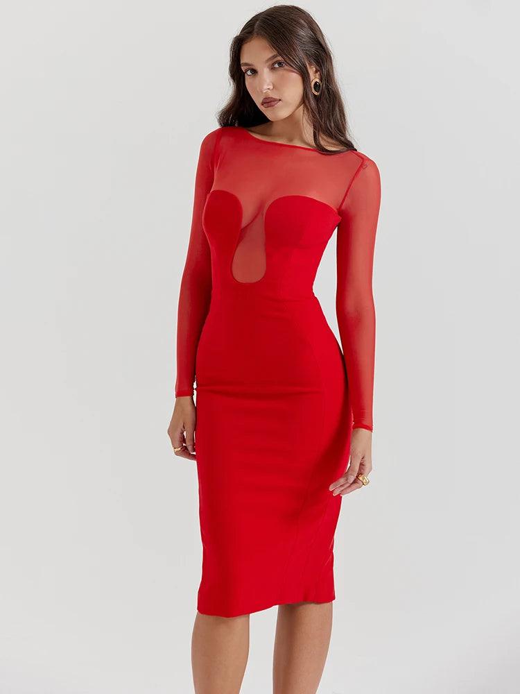 Vestido Fiorella Midi Sexy - Nannipaty