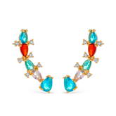 Colorful Gold Ear Cuff Earring