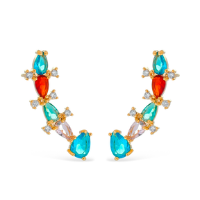 Colorful Gold Ear Cuff Earring