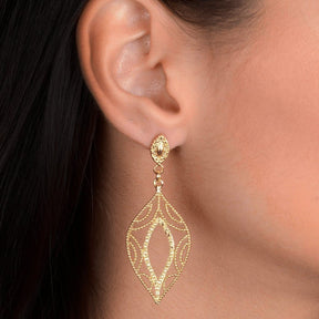 Golden Gala Leaf Earring