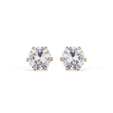 Small Gold Zirconia Point of Light Earring