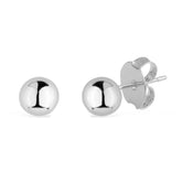 Silver Ball Earring