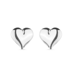 Medium Heart Silver Earring