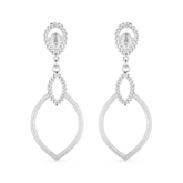 Luxury Silver Drop Gala Earring