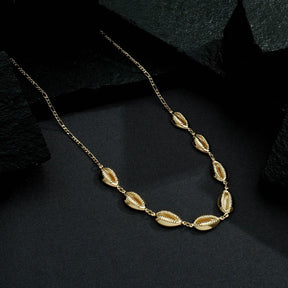 Golden Cowrie Shell Necklace