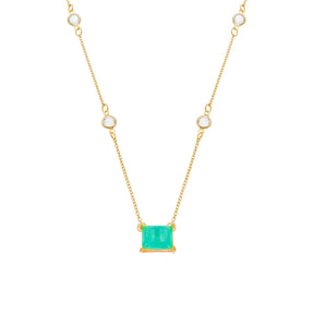 Golden Necklace of Green Rectangles and Points of Lights