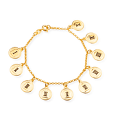 Gold Bracelet 10 Ten Commandments