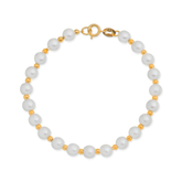 Gold Bracelet with Pearls and Beads