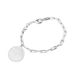 Religious Silver Bracelet with Prayer Medal